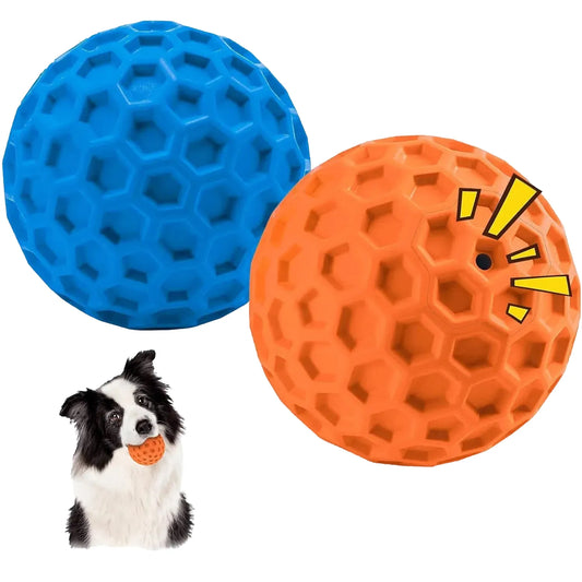 Durable Dog Ball Set, Non-Toxic Rubber Chew Toys for Aggressive Chewers, Teething Puppies, Fetch, Interactive Play, Easy-to-Clean Pet Balls for Active Playtime