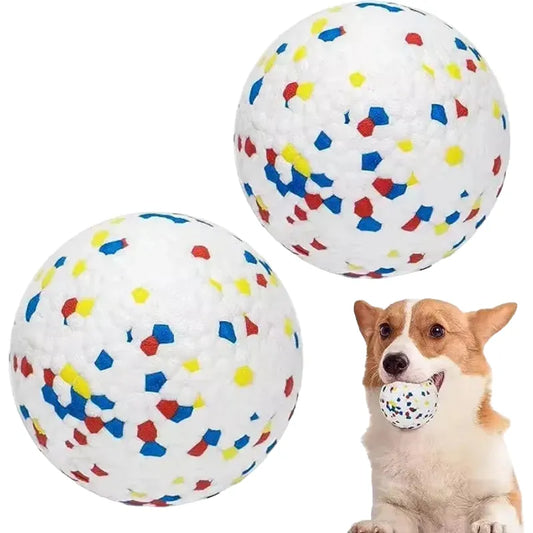 Durable Dog Chew Ball Toy, Lightweight Elastic ETPU, Bite Resistant for Fetch & Play, Ideal for All Dog Sizes, Indoor & Outdoor Use, Single or Double Set Option