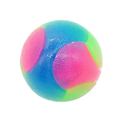 LED Light-Up Dog Toy Ball, Glow-in-the-Dark Rubber, Interactive Chew and Fetch Toy for Puppies and Dogs, Durable Flashing Molar Ball for Fun and Exercise