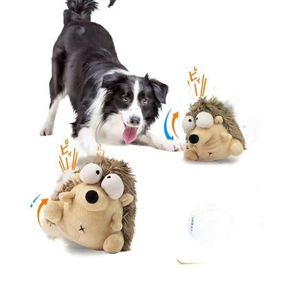 Interactive Plush Dog Toy Ball, Battery-Operated, Soft Fleece, Chew & Fetch, Ideal for Small Dogs & Puppies, Durable Pet Entertainment, Mental Stimulation & Exercise