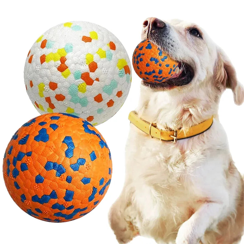 rubber dog chew toy ball - bite resistant, durable, non-toxic molar teething aid, ideal for medium and large dogs, interactive play, safe for indoor and outdoor fun