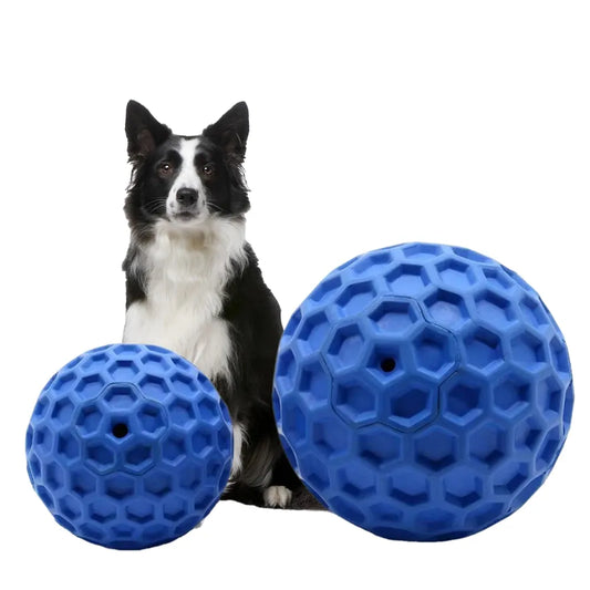 Interactive Dog Toy Balls - Bite-Resistant Rubber, Teething & Teeth Cleaning, Sound Enhanced, Honeycomb Grip, Perfect for Fetch & Chew, Dogs of All Sizes, Indoor/Outdoor Play