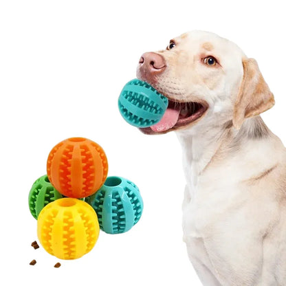 Interactive Rubber Dog Toy Ball, Safe & Durable Chew Toy for Puppies & Large Dogs, Non-Toxic, Ideal for Fetch, Training, Indoor Outdoor Play, Boosts Dental Health & Mental Stimulation