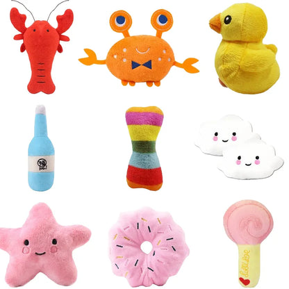 Small Dog Puppy Chew Toy | Fleece Squeaky Animal Design | Bite-Resistant and Safe | Interactive Play and Training | Durable Soft Texture | Ultimate Pet Entertainment