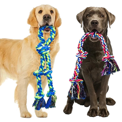 Tough Linen Knot Dog Chew Toys, Durable Rope for Medium & Large Dogs, Safe Teething, Interactive Tug of War Play, Non-Toxic, Heavy-Duty Chewing Solution