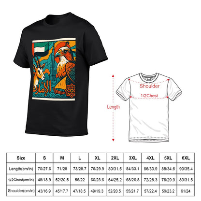 Men's Short Sleeve T-Shirt 100% Cotton Casual Graphic Tee Double-Sided Print Comfortable Fit for Fitness Travel Events Gift for Him Stylish Design