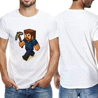 Men's Unisex Short Sleeve T-Shirt 100% Cotton Breathable Tee with Double-Sided Print Activewear Casual Top Perfect for Fitness Travel Events Gift for Him