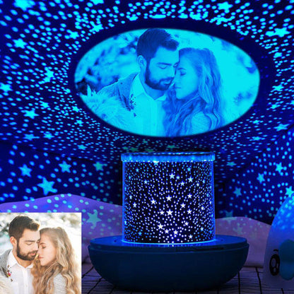 Custom Lucky Fish LED Rotating Star Projection Night Light for Kids, 3-in-1 Table Lamp, Night Lamp, and Projector with 6 Patterns and Remote Control