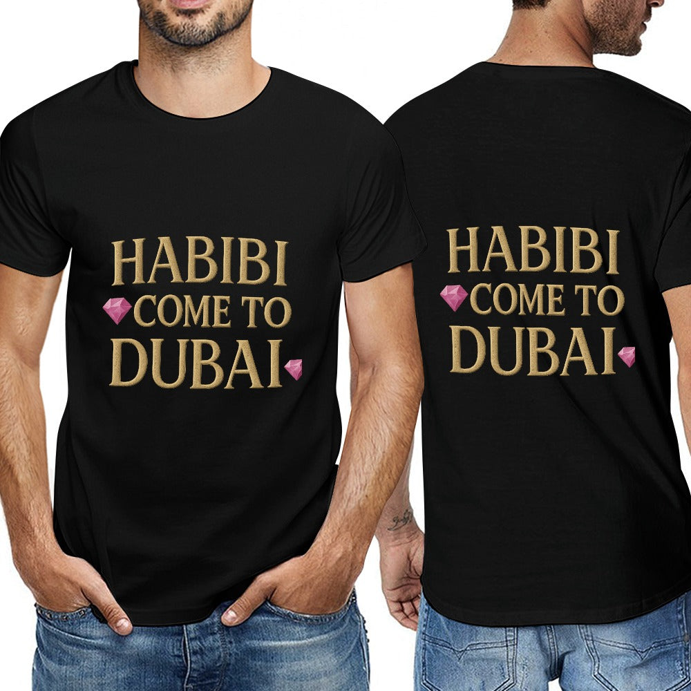 men's 100% cotton short sleeve t-shirt with unique double-sided print, comfortable fit for fitness and leisure, stylish graphic tee, ideal gift for him, casual wear