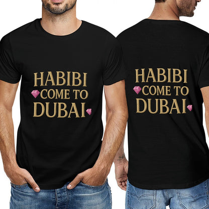 Men's 100% Cotton Short Sleeve T-Shirt with Unique Double-Sided Print, Comfortable Fit for Fitness and Leisure, Stylish Graphic Tee, Ideal Gift for Him, Casual Wear