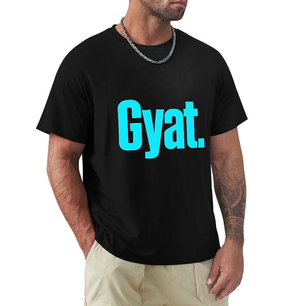 men's t-shirt 100% cotton gyat graphic t-shirt for men, stylish casual wear with bold print, comfortable fit for everyday use, perfect for leisure and fitness activities