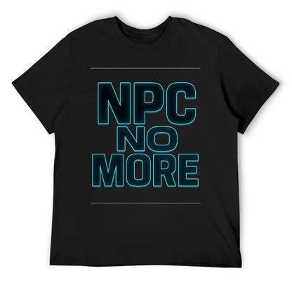 Men's T-shirt 100% Cotton NPC No More Graphic Tee for Casual Wear, Fitness, and Leisure - Comfortable, Breathable Fabric, Vibrant Print, Available in Multiple Sizes