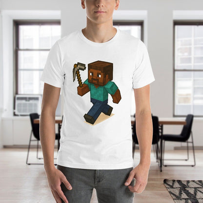 2025 New 150g Men's Short Sleeve T-shirt, Breathable Cotton, Casual Wear, Fitness, Travel, Double-Sided Print, Comfortable Fit, Available in Multiple Sizes
