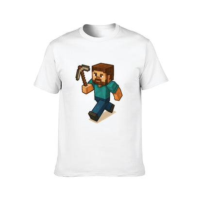Unisex 100% Cotton Men's Short Sleeve T-Shirt with Unique Double-Sided Print for Fitness Travel Events Casual Wear Gift for Him Comfortable Breathable Stylish Trendy Fashion