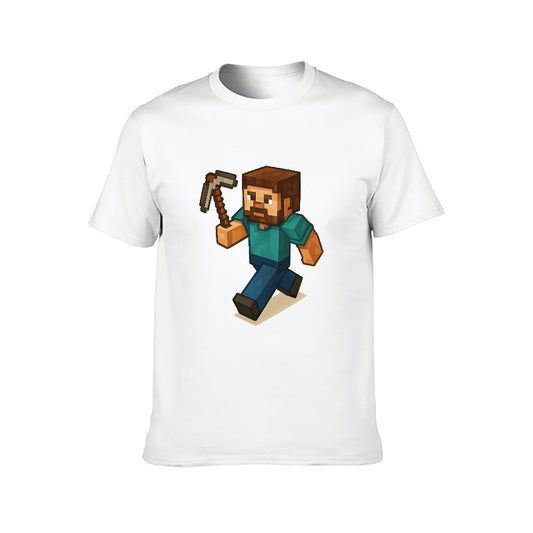 Unisex 100% Cotton Men's Short Sleeve T-Shirt with Unique Double-Sided Print for Fitness Travel Events Casual Wear Gift for Him Comfortable Breathable Stylish Trendy Fashion
