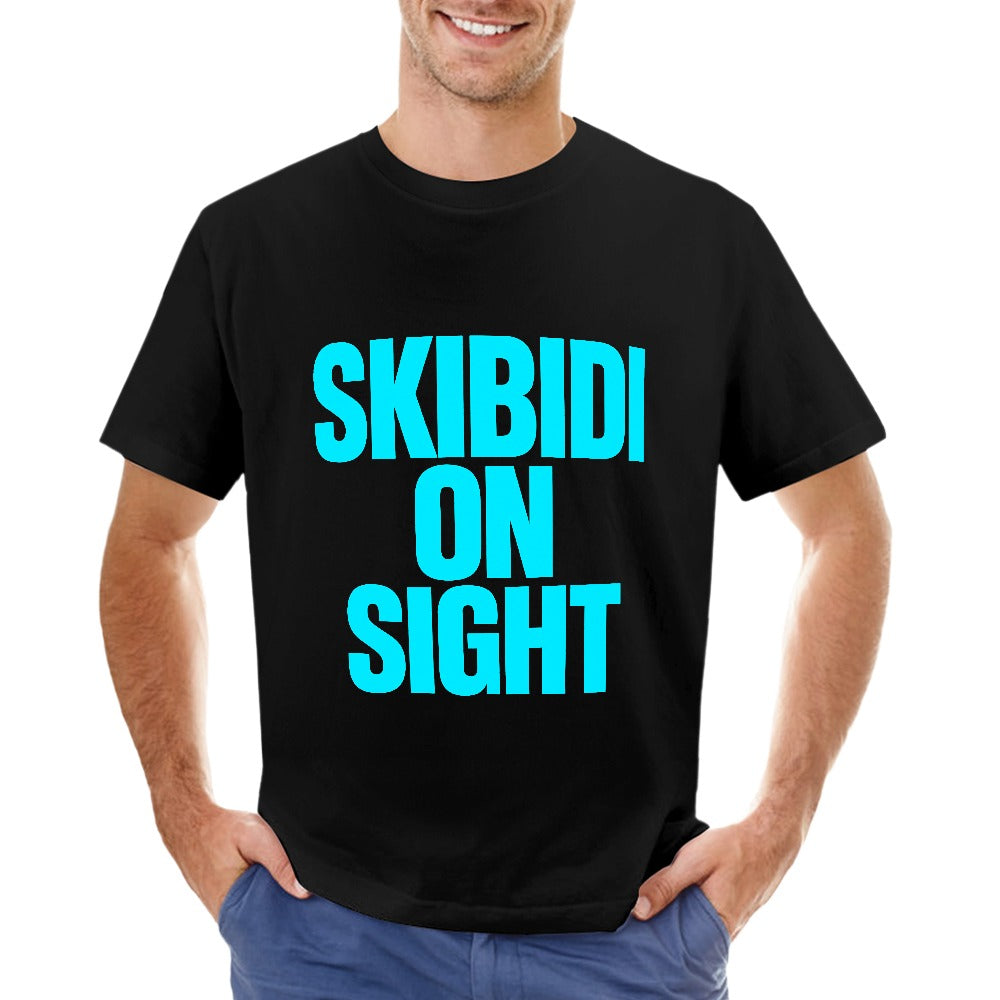 men's t-shirt 100% cotton skibidi on sight graphic tee for casual wear, comfortable and stylish design, ideal for fitness, outings, or relaxing, easy care and durable construction