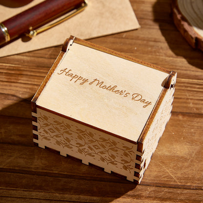 Personalized Wooden Photo Music Box Custom Heart Music Box Gift for Mother, Unique Keepsake with Voice Recording and Favourite Songs