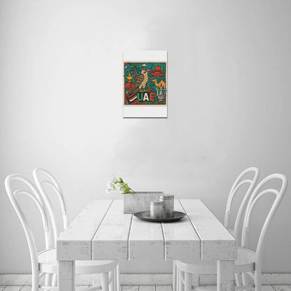 Frame Canvas Print 8x12 Handmade Artwork with Solid Wood Frame Decorative Gift for Home Bedroom Bar Cafes Events Moistureproof Waterproof Scratch-Proof 100% Cotton Canvas High-Quality Print