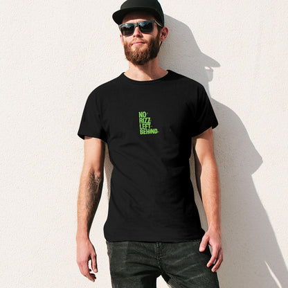 Men's T-shirt 100% Cotton No Rizz Left Behind Casual Graphic Tee for Men, Soft and Comfortable Daily Wear, Perfect for Gym, Outings, or Relaxing at Home