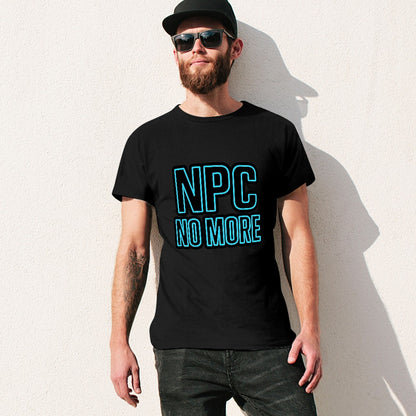 Men's T-Shirt 100% Cotton NPC No More Graphic Tee, Comfortable Fit, Stylish Casual Wear for Gym, Home, or Outings, Breathable Fabric, Easy Care, Perfect Gift for Men