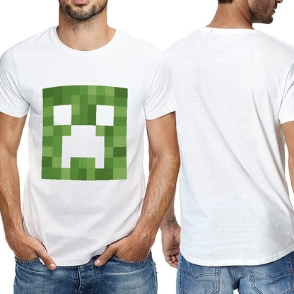 Men's 100% Cotton Short Sleeve T-shirt with Double-Sided Print - Casual Unisex Tee, Breathable and Comfortable Design - Ideal Gift for Fitness Enthusiasts and Everyday Wear