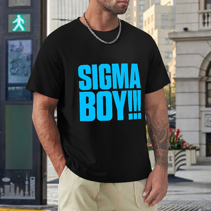 Men's T-Shirt 100% Cotton Sigma Boy Graphic Tee for Casual Wear, Comfortable and Stylish, Perfect for Fitness, Leisure, and Everyday Use, Available in Various Sizes