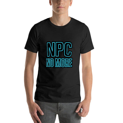 2025 New 150g Men's Short Sleeve T-Shirt with NPC No More Print, Casual Cotton Tee for Fitness, Leisure, and Everyday Wear