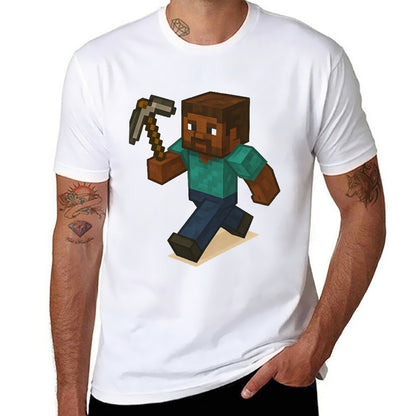 2025 New 150g Men's Short Sleeve T-shirt, Breathable Cotton, Casual Wear, Fitness, Travel, Double-Sided Print, Comfortable Fit, Available in Multiple Sizes