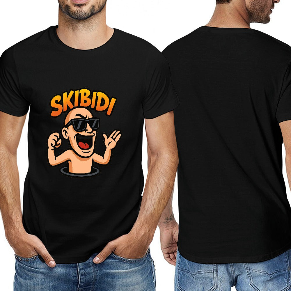2025 new 150g men's short sleeve t-shirt, cotton, double-sided printed, comfortable fit for fitness, leisure, home, travel, multiple sizes available