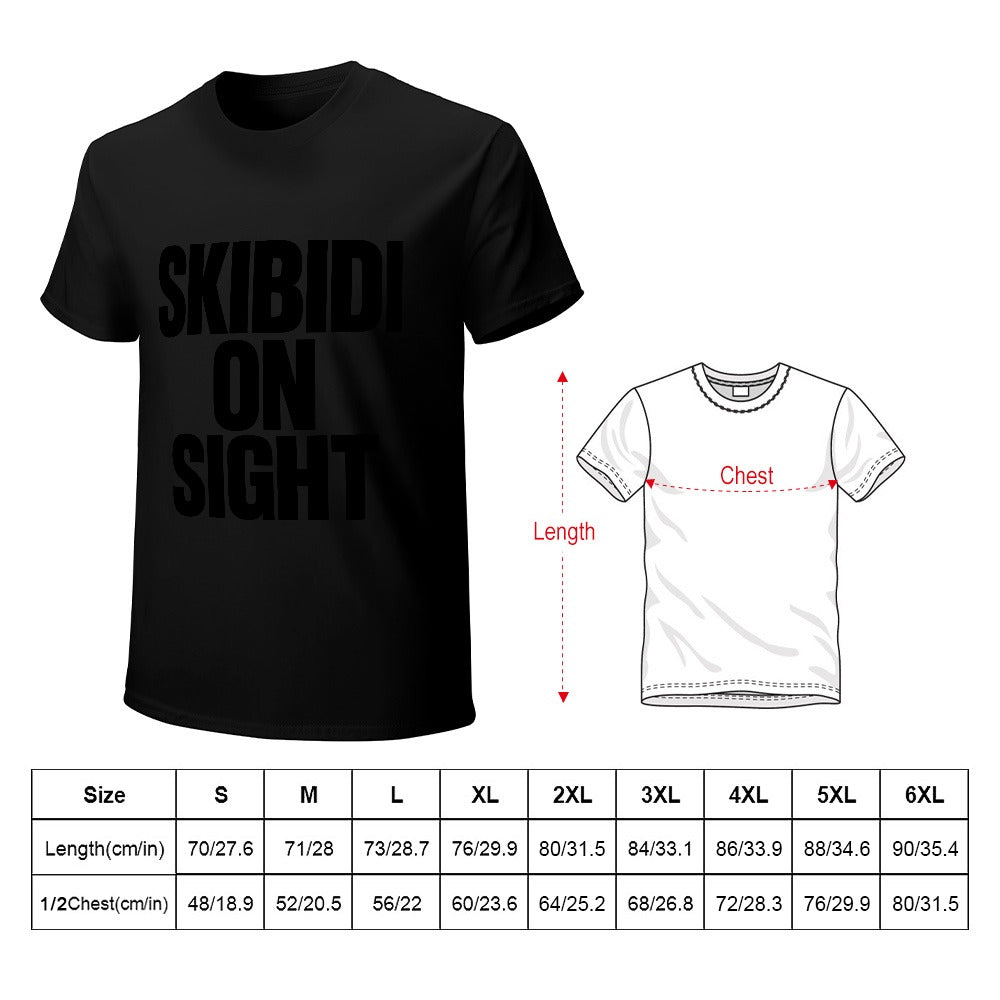 men's t-shirt 100% cotton skibidi on sight, stylish casual tee for men, comfortable fit for everyday wear, eye-catching graphic print, ideal for gym, outings, or lounging