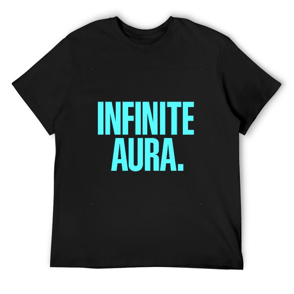 men's t-shirt 100% cotton infinite aura graphic tee for casual wear, soft breathable fabric, comfortable fit, stylish design for men, ideal for fitness and leisure activities