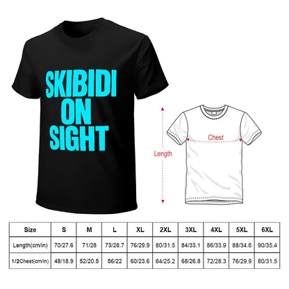 Men's T-Shirt 100% Cotton Skibidi on Sight Graphic Tee for Casual Wear, Comfortable and Stylish Design, Ideal for Fitness, Outings, or Relaxing, Easy Care and Durable Construction
