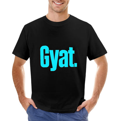 Men's T-shirt 100% Cotton Gyat Graphic T-shirt for Men, Stylish Casual Wear with Bold Print, Comfortable Fit for Everyday Use, Perfect for Leisure and Fitness Activities