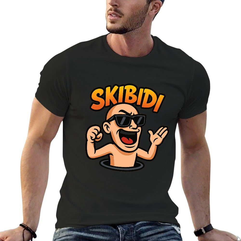 skibidi t-shirt t-shirt for trends 150g men's short sleeve cotton tee, breathable casual top for fitness, travel, and leisure, various sizes available