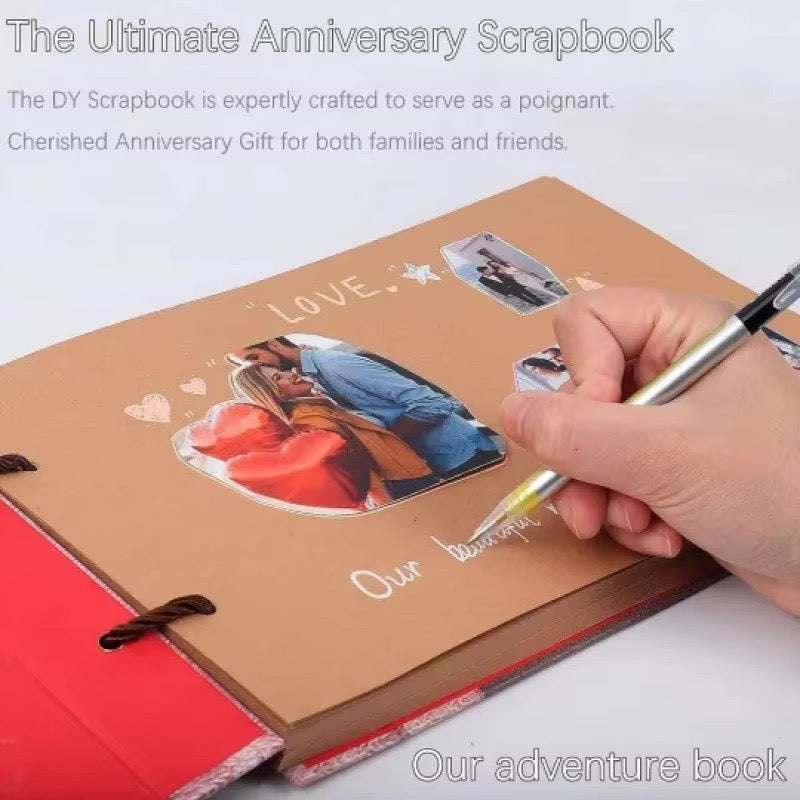 our adventure book photo album scrapbook – 40-page diy handmade “up”-inspired travel memory album for anniversaries, weddings, birthdays & more