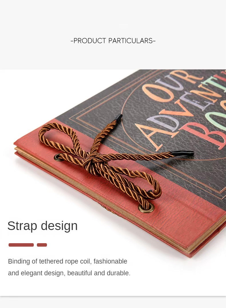 our adventure book photo album scrapbook – 40-page diy handmade “up”-inspired travel memory album for anniversaries, weddings, birthdays & more