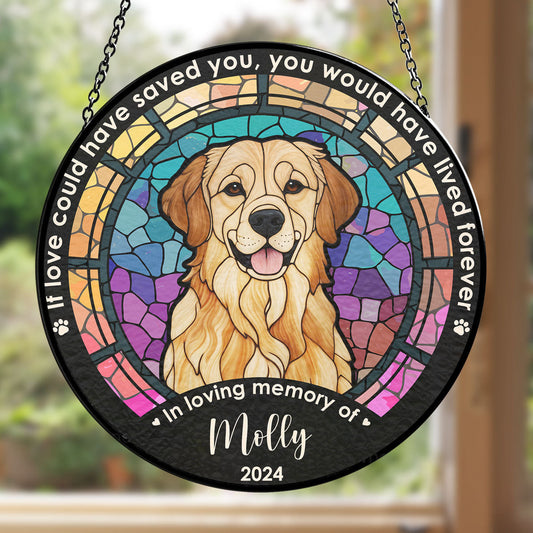 Custom Photo Life Is Better With Dog Suncatcher - Stained Glass Window Hanging Decoration for Home, Gift for Dog Lovers, 6.3in and 7.8in