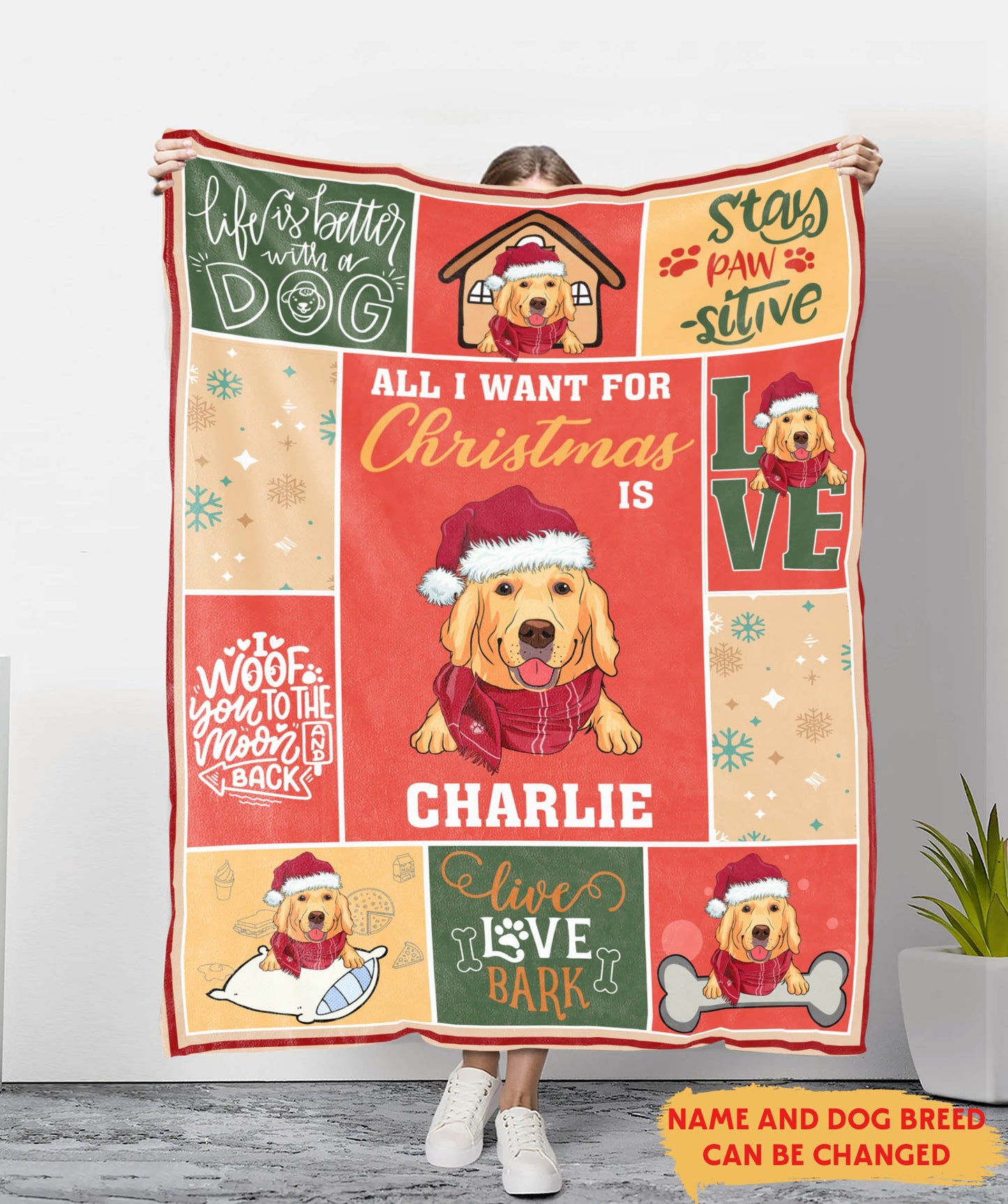 all i want - personalized custom fleece blanket for pet lovers, super soft sherpa throw, machine washable, multiple sizes available