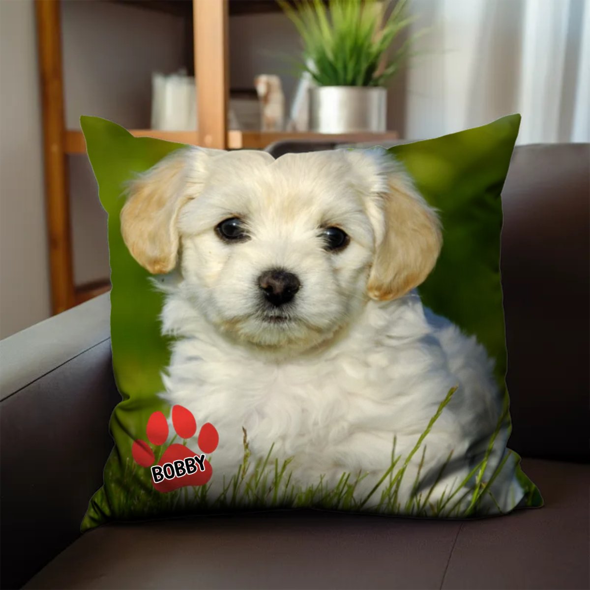 pet lovers - pet's face on a pillow - personalized pillow for dog and cat owners, unique gift for home decor and comfort