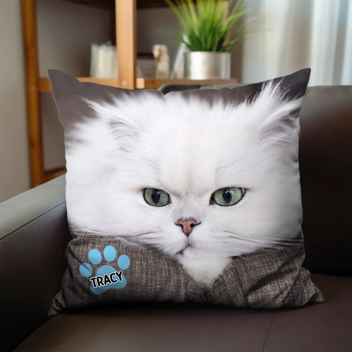 pet lovers - pet's face on a pillow - personalized pillow for dog and cat owners, unique gift for home decor and comfort