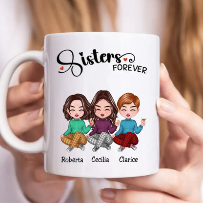 Sisters Forever - Personalized Mug for Friends and Family, Durable Ceramic Coffee Cup, Ideal Gift for Birthdays, Anniversaries, and Special Occasions