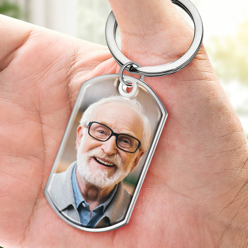 custom photo until i see you again memorial keychain - sympathy gift for family members, stainless steel keyring, engraved keepsake for loved ones